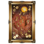 300770-НП Картина Янтарная "ЛУННЫЕ РЫБКИ" 70*120 см