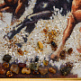 Картина янтарная "Бегущие по воде лошади" 30х40 см, фотография 3. Интернет-магазин ЛАВКА ПОДАРКОВ