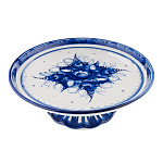 Тортница с росписью. Гжель