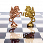 Подарочные шахматы с латунными фигурами "Римляне" 48х48 см, фотография 5. Интернет-магазин ЛАВКА ПОДАРКОВ
