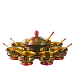 0021748 Хохлома Набор д/десерта 14пр.(в/кат) 64370000014