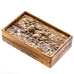 0051029/Домино D6 в резной дубовой шкатулке "Поединок Пересвета с Челубеем на Куликовом поле" RTD-30