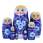 0056358/7мест-16см  Матрешка  нетрадиц. Жемчужина 7 мест 16см 