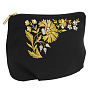 Косметичка "Василек". Черная с вышивкой, фотография 1. Интернет-магазин ЛАВКА ПОДАРКОВ