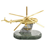Бронзовая статуэтка с позолотой "Вертолет"