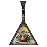 10372-25см-МУЗ БАЛАЛАЙКА МУЗЫКАЛЬНАЯ расписная Зимняя тройка