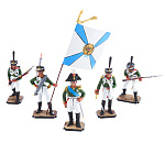 201839 Оловянная миниатюра "Александр I и Гренадерский полк." 