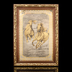 Панно "Кони". Златоуст 25,5х35,5 см