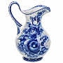 Кувшин "Цветы". Гжель, фотография 3. Интернет-магазин ЛАВКА ПОДАРКОВ