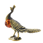 0047309/814.1 Сувенир Птица Павлин б/п Сувенир (коньячный)