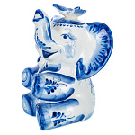 300765-ГЖЕЛЬ Копилка "Слоненок с бабочкой" выс. ок 17см