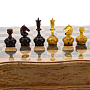 Шахматы из карельской березы с фигурами из янтаря 53х53 см, фотография 8. Интернет-магазин ЛАВКА ПОДАРКОВ