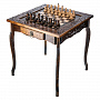 Шахматный стол резной из дерева "Ореховый" 59х59 см, фотография 12. Интернет-магазин ЛАВКА ПОДАРКОВ