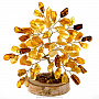 Денежное дерево из янтаря 72 камня, фотография 1. Интернет-магазин ЛАВКА ПОДАРКОВ