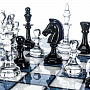 Шахматы с перламутром и фигурами из хрусталя 45х45 см, фотография 10. Интернет-магазин ЛАВКА ПОДАРКОВ