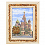 Панно янтарное "Храм Василия Блаженного" 20х16 см, фотография 3. Интернет-магазин ЛАВКА ПОДАРКОВ