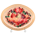 Поднос с авторской росписью "Цветы" 46х36 см