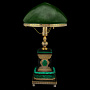 Лампа настольная кабинетная на малахитовой подставке. Златоуст, фотография 1. Интернет-магазин ЛАВКА ПОДАРКОВ