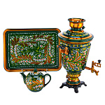 Самовар электрический 4 л "Ландыши". Хохлома