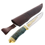 /Н-3 Златоуст НОЖ позолота, резные гарды, сталь ЭИ-107 цпд рис. клинок