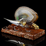 Нож на подставке, эксклюзив "Динозавр" Златоуст
