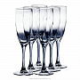 Набор 6 бокалов для шампанского 170 мл "Черное море Омбре", фотография 1. Интернет-магазин ЛАВКА ПОДАРКОВ