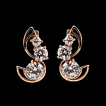 Серьги с фианитовыми вставками 6,81 гр. Серебро 925*
