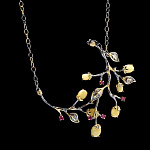 823929/фиан/20,27г  Серебро 925* ПОДВЕСКА  вст.Янтарь фианит