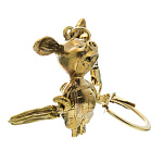 0056217 Сувенир БРЕЛОК "ПЯТАЧОК  С ЗОНТИКОМ" Бронза