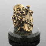 139180 Бронза Скульптура "Сова-музыкант" 