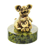 0056066 Микляихское литье Скульптура "ПОРОСЕНОК С ДЕНЬГАМИ" Ж-201