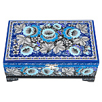 31006-цветы Хохлома Шкатулка музыкальная С0423 Р7