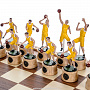 Шахматы деревянные с металлическими фигурами "Баскетбол" 47х47 см, фотография 2. Интернет-магазин ЛАВКА ПОДАРКОВ