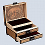 Деревянная шкатулка-комод из бересты с малахитом "Фигаро", фотография 1. Интернет-магазин ЛАВКА ПОДАРКОВ