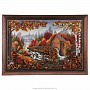 Картина янтарная "Осень. Водяная мельница" 48х68 см, фотография 1. Интернет-магазин ЛАВКА ПОДАРКОВ