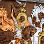 Икона деревянная в киоте "Георгий Победоносец" 39х34 см, фотография 6. Интернет-магазин ЛАВКА ПОДАРКОВ