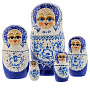 Матрешка "Зимние узоры" 5 мест, фотография 4. Интернет-магазин ЛАВКА ПОДАРКОВ