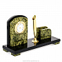 Настольный набор из натурального камня с часами и визитницей, фотография 3. Интернет-магазин ЛАВКА ПОДАРКОВ