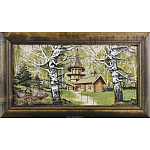 Картина на бересте "Кижи. Часовня знамение Богородицы" 45 х 35 см