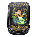   лаковая миниатюра ШКАТУЛКА "Сказка "Царевна-лягушка" 9*6,5*3,5см Авт.Краснов