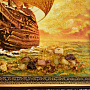 Картина янтарная "Корабль" 30х40 см, фотография 5. Интернет-магазин ЛАВКА ПОДАРКОВ