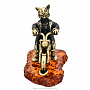 Статуэтка с янтарем "Кот байкер", фотография 6. Интернет-магазин ЛАВКА ПОДАРКОВ