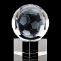 Лазерная графика "Футбольный мяч" на подставке, фотография 1. Интернет-магазин ЛАВКА ПОДАРКОВ