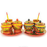 0021738 Хохлома Набор для соусов  "Сад" 4пр.(в/кат) 63250000005