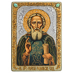 200478/21*29см Икона подарочная"Сергий Радонежский"мор.дуб  в ПУ RTI-643.m