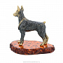 Статуэтка с янтарем "Собака Доберман", фотография 4. Интернет-магазин ЛАВКА ПОДАРКОВ