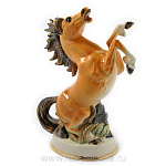 -0,75л Фарфор ШТОФ "Лошадь" в цвете и золоте 0,75л в комплекте