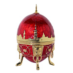 0031258-РС-0684-05 ФАБЕРЖЕ Сувенир шкатулка ЯЙЦО с сюрпризом "ПИТЕРСКИЕ НАБЕРЕЖНЫЕ"