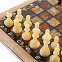 Шахматы с инкрустацией и фигурами из янтаря 34х34 см, фотография 5. Интернет-магазин ЛАВКА ПОДАРКОВ