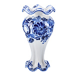 00150541/№2/коб Гжель Ваза "Лилия №2"Средняя Авт. Алехин С.С.